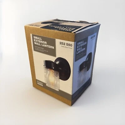 Hampton Bay 7,2 pulgadas Aplique linterna de pared exterior tarro de gelatina negro mate de 1 luz Foto 1 de 3