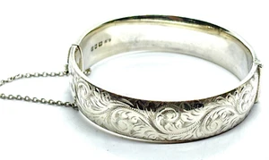 Vintage 1959 GEORG JENSEN Heavy Sterling Silver Bangle Bracelet - 35 grams - Picture 1 of 12