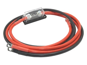 Inveter lead 2mt 3B&S (25mm) Red & Black cable Mega Fuse Holder Heavy Duty 200A - Picture 1 of 4