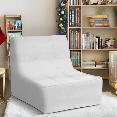 Bolsa de feijão oversized sofá cadeira leitura preguiçosa sofá sem braços confortável espreguiçadeira adulto - Imagem 1 de 4