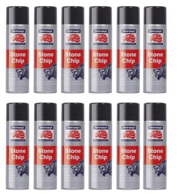 Tetrosyl SCS500 Stonechip Protection Underseal Aerosol Spray Paint Black x12