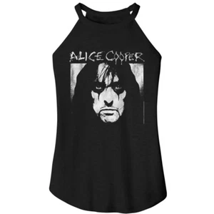Alice Cooper Face & Logo Women's Rocker Tank T Shirt Shock Rock Band Merch - Picture 1 of 5