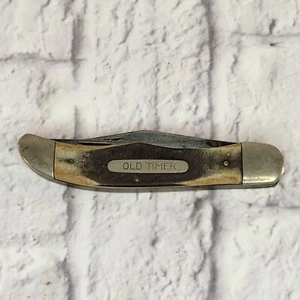 Vtg Schrade USA 25OT Old Timer Big Folding Hunter Bowie Knife 2 Blades Utility - Picture 1 of 12