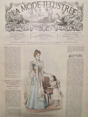 VINTAGE DEKO OBJEKT ZEITSCHRIFT ABBILDUNG DAMEN MODE RETRO SAMMLUNG ILLUSTRATION - Bild 1 von 4