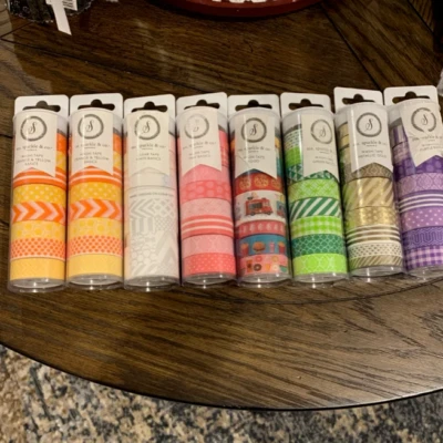 New washi tape multi color Bundle set of 8 (FINAL PRICE) - Image 1 of 4