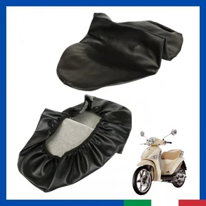 Sitzbezug für Piaggio Liberty 50 125 200 Zweisitzer Kunstleder Sky schwarz wasserdicht - Bild 1 von 8