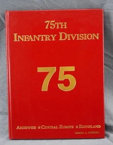 75th Infantry Division History Ltd Ed Leather Bound Hardback Military Turner - Foto 1 di 4