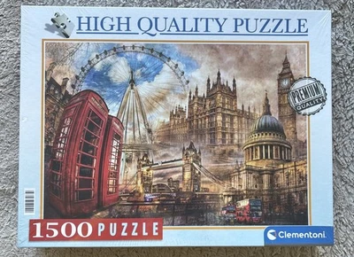 Clementoni 1500 Piece Jigsaw Puzzle. Vintage London, New & sealed. - Image 1 of 4