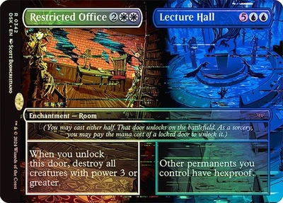 MTG - Restricted Office / Lecture Hall - Borderless Foil - Duskmourn - Magic - Image 1 of 2