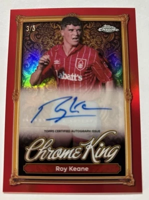 Roy Keane 2025-26 Topps Premier League Cromo Rey Automático Rojo 3/5 Foto 1 de 2