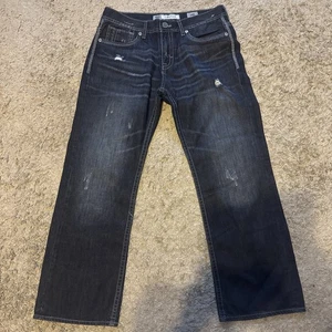 Herren 34S BKE Carter Denim Jeans, dunkle Waschung, Bootleg - Bild 1 von 12