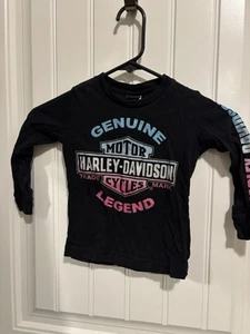 Harley Davidson/ Girls 4T /Black Long sleeve/ CYCLES LEGEND - Picture 1 of 3