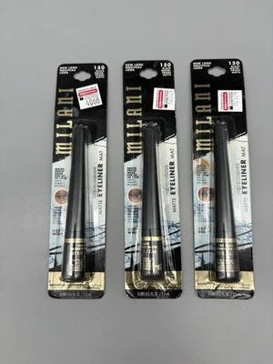 Lot of 3 Milani Matte Eyeliner 0.085oz 150 Black Waterproof Matte Makeup - Image 1 of 2