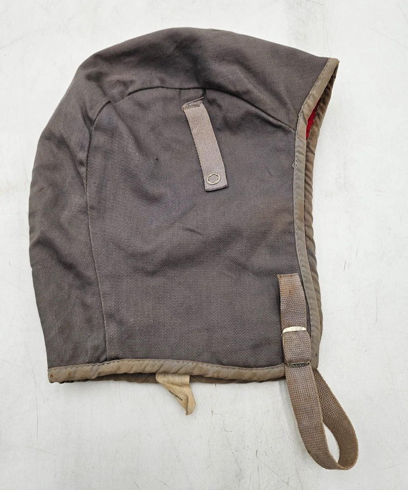 Sombrero duro vintage V&H banda dorada FR forro de invierno rojo acolchado - Imagen 1 de 4