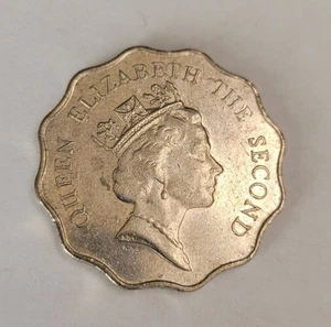 1989 Hong Kong Two (2) dollar coin - circulated - Queen Elizabeth - Picture 1 of 2