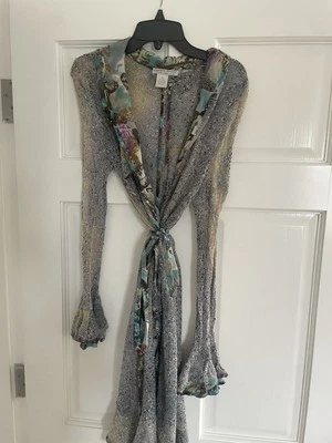 Alberto Makali Womens Ruffle Jacket size 8 Butterfly Mermaid Bell Sleeve - Image 1 of 4