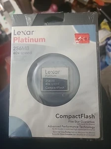 Lexar Platinum Compact Flash 256MB 40X Speed Memory Card Factory Sealed 2005 - Picture 1 of 4