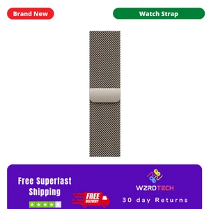 Genuine Apple Milanese Watch Strap Natural Stainless Steel 42MM - BRAND NEW - Picture 1 of 5