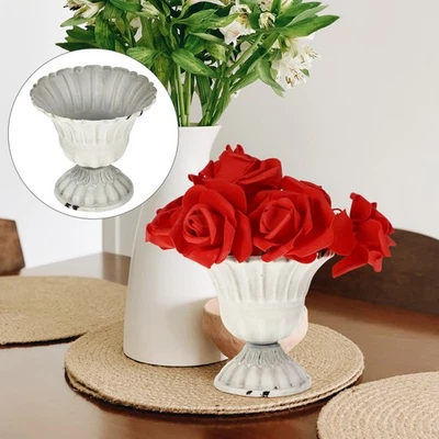  2 Pieces Iron Flower Pot Decorative Flower Vase Aesthetic Rustic Vases - Image 1 of 4