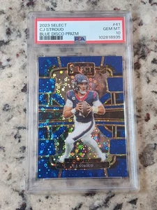 Panini Select CJ Stroud Rookie Blue Disco 2023/25 RC PSA 10 Texans - Imagen 1 de 2