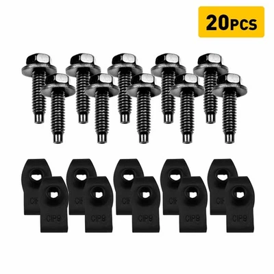 Pernos de cuerpo y clips de tuerca en U para GM - 5/16-18 x 1" de largo - 1/2" hexagonal - 20 piezas (10 ea.) Foto 1 de 4