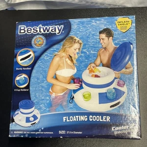 Bestway CoolerZ Schwimmender Kühler sechs Getränkehalter Schwimmbad Neu - Bild 1 von 11