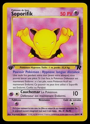 Pokemon Card - Drowzee Soporifik Team Rocket French 54/82 1st Edition - Image 1 of 2