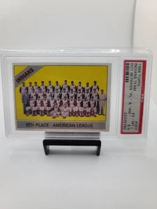 1966 Topps Baseball Indians Team Error Card (Dot Between "PL." & "AM." #303 PSA - Picture 1 of 2