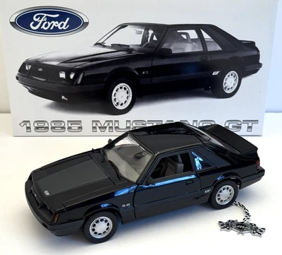 GMP 1:18 1985 FORD MUSTANG GT 5.0 BLACK DIECAST MODEL #8061, 2 BOXES! NIB! MINT! - Image 1 of 4