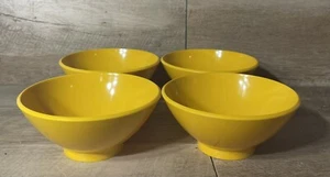 Vintage Copco Melamine Footed Cereal Soup Bowls Set Of 4 - Picture 1 of 5