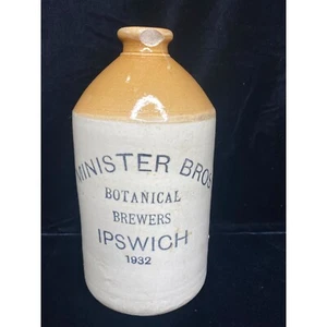 Jarra de barro cerveza de colección Minister Bros Botanical Brewers IPSWICH 1932 - Imagen 1 de 11
