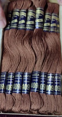 Vintage Box 24ct Peri-Lusta 409 D Dk. Brown Embroidery Floss - Image 1 of 2