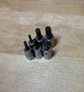Vintage Craftsman 6 Piece SAE Hex Bit  Socket Set  3/8" Drive -V- Series - Picture 1 of 5