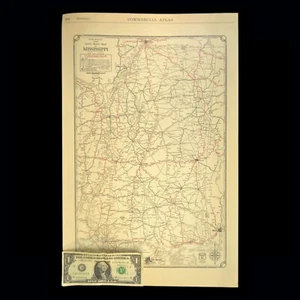 Mapa de senderos automáticos de colección Mississippi mapa de carreteras de carretera 1928 original antiguo - Imagen 1 de 12