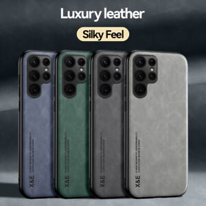 Luxury Leather Slim Phone Case For Samsung Note 9 10 20 S8 S10 S20 S21 S22 S9 