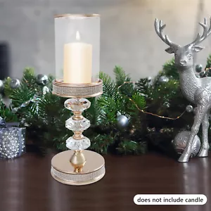 Candelabro de cristal candelabro dorado con diamante blanco para celebración - Imagen 1 de 13