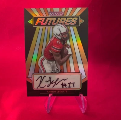 2024 Leaf Vivid - Vivid Futures Black Prismatic  Xavier Legette /5 - Image 1 of 2