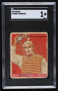 1933 Goudey Big League Chewing Gum R319 Benny Bengough #1 SGC 1 Rookie RC