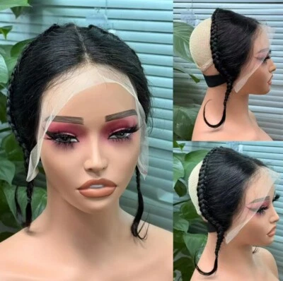 Nuevo 13x4 Encaje Frontal Con Trenzas Remy Cabello Humano Brasileño para Mujer Foto 1 de 4