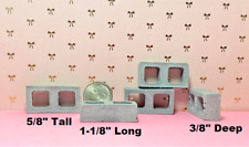 Dollhouse Miniature Cinder Blocks - 1:12 Scale or Small 1:6 Scale - Choose Amt.