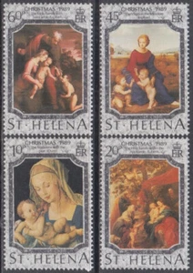 ST HELENA Sc # 515-8 CPL MNH SET of 4 - CHRISTMAS 1989 , RELIGIOUS PAINTINGS - Picture 1 of 1