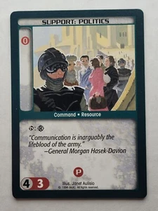 BattleTech CCG: SUPPORT: POLITICS 1 | Common | SAVE UP TO 25% | Unltd. - Picture 1 of 1