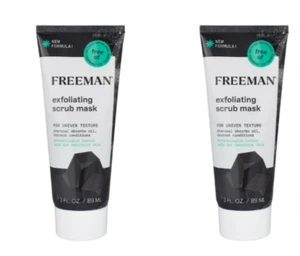 2 x Freeman Exfoliating Charcoal and Coconut Facial Scrub Mask - Picture 1 of 2
