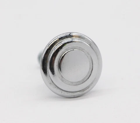 Vintage 1 in. Concentric Chrome Plated Brass Cabinet Knob Cover