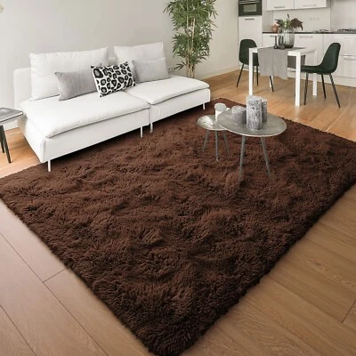Modern Fluffy Area Rugs Non Slip Shaggy Floor Mat Carpet for Bedroom Living Room - Image 1 of 4