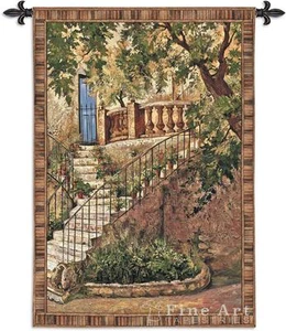 Toskanische Villa Wandteppich Wandbehang Italienische Landschaft Bild 40" x 53" Duvall - Bild 1 von 1