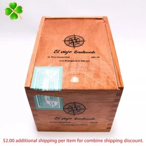 Caja de cigarros de madera vacía El Viejo Continente Toro Connecticut 7" x 5" x 4,75" - Imagen 1 de 7