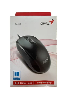 Genius Dx-110 Black PS2 Full Size Optical Mouse - Picture 1 of 2