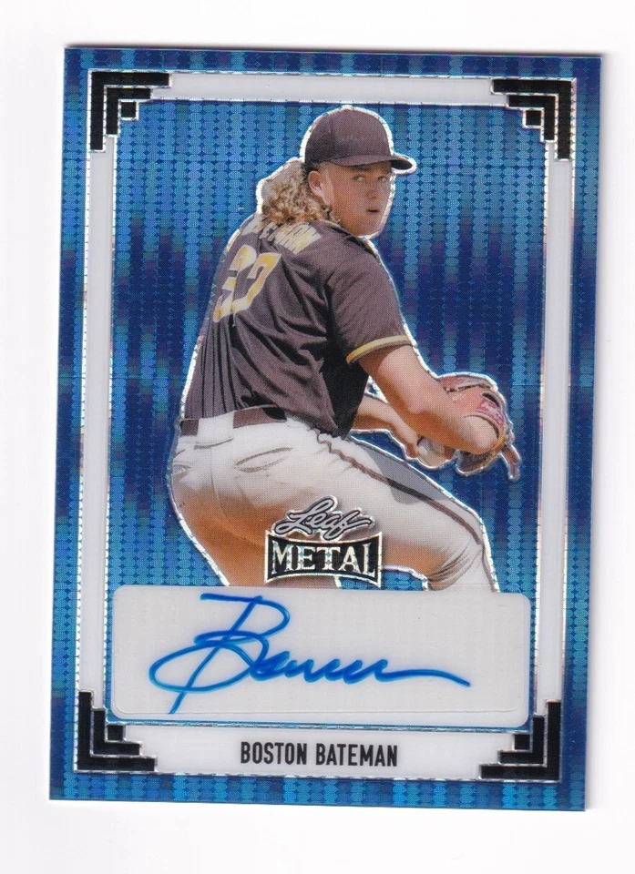 2024 Leaf Metal BOSTON BATEMAN 1991 🔥 Auto Blue Pulsar /5 - Image 1 of 2