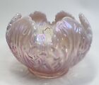 Fenton Empress Lotus Pink Glass Rose Bowl Vase Votive Tea Light Holder 4 1/2